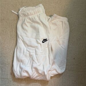 Nike White Jogger Sweatpants